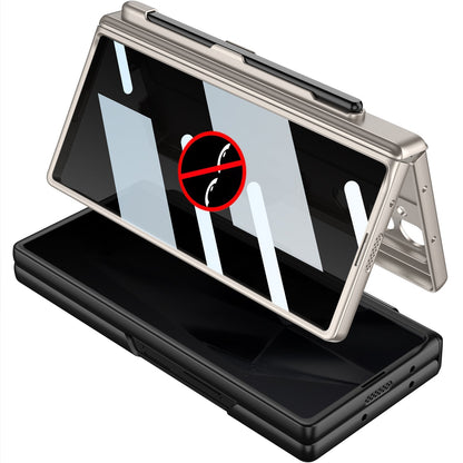 Magnetic Hinge Pen Slot Hidden Bracket All-included Case (with Back Screen Protector)