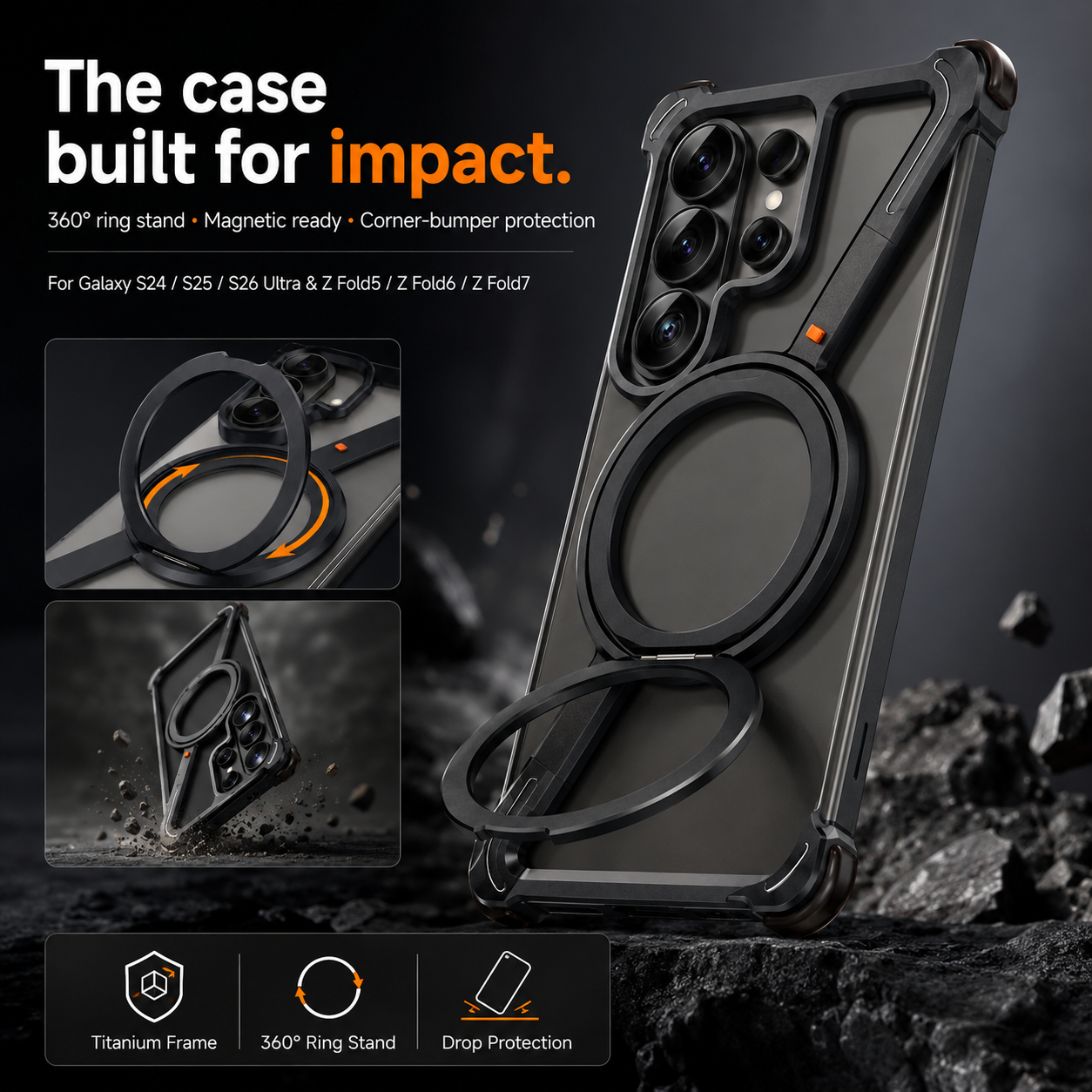Titanium Frameless Case for Z Fold & Ultra Series