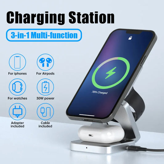 Portable 3-in-1 Wireless Charger™