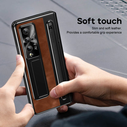 360° Retro Leather Folding Phone Case 2.0 - Galaxy Fold Series