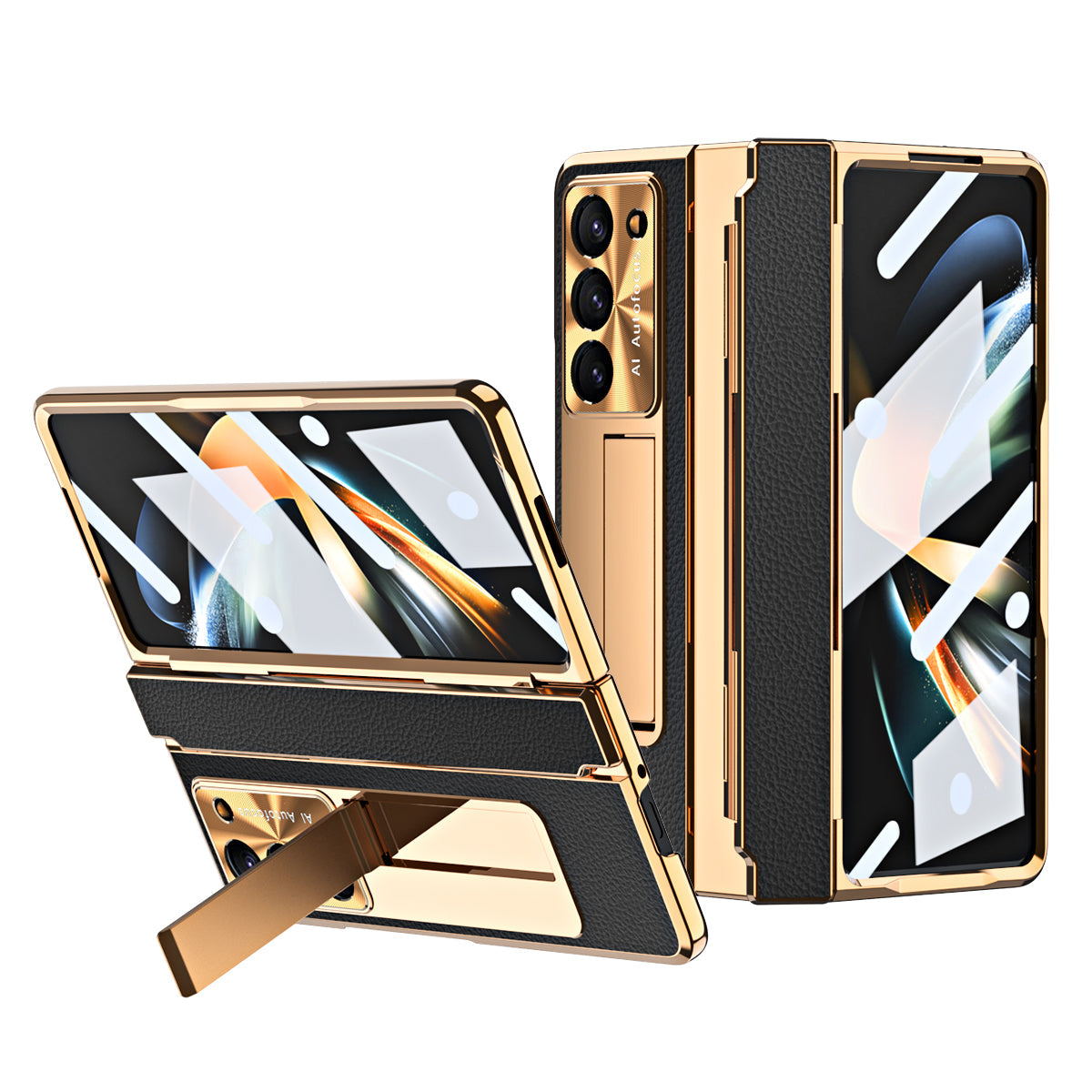 Luxury Leather 360° Armor Hinge Folding Case 3.0 - Galaxy Fold Series