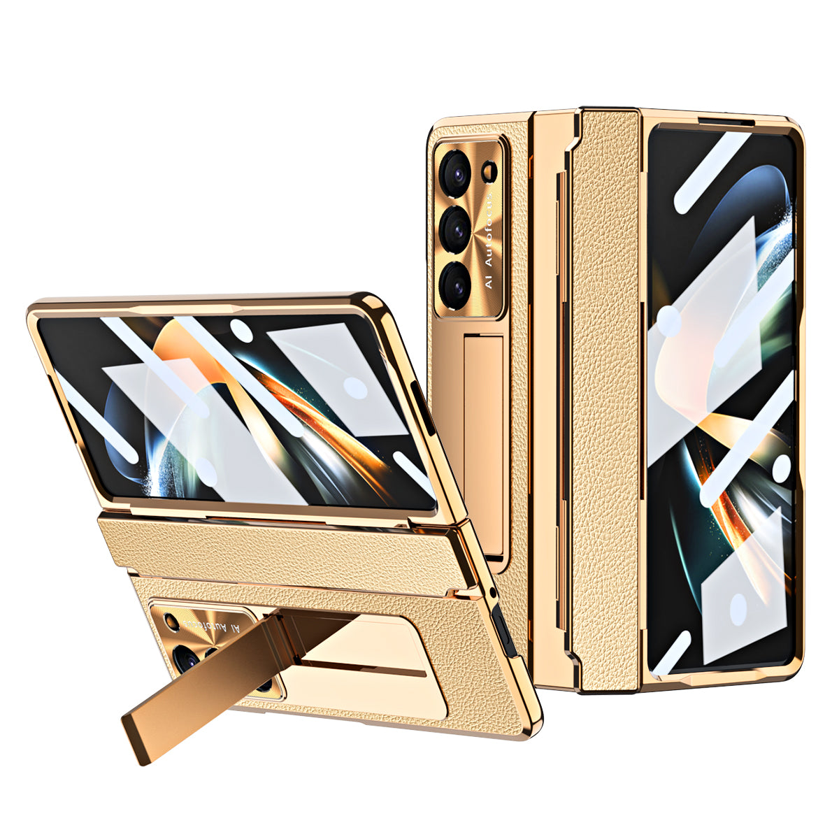 Luxury Leather 360° Armor Hinge Folding Case 3.0 - Galaxy Fold Series