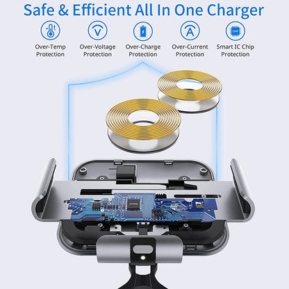 CAR WIRELESS FAST CHARGING AUTO CLAMPING MOUNT